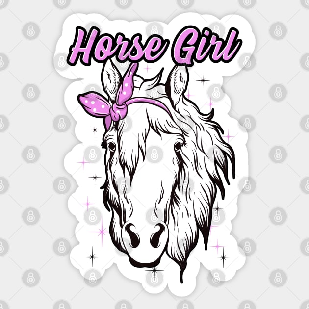 Horse Girl Sticker by KsuAnn